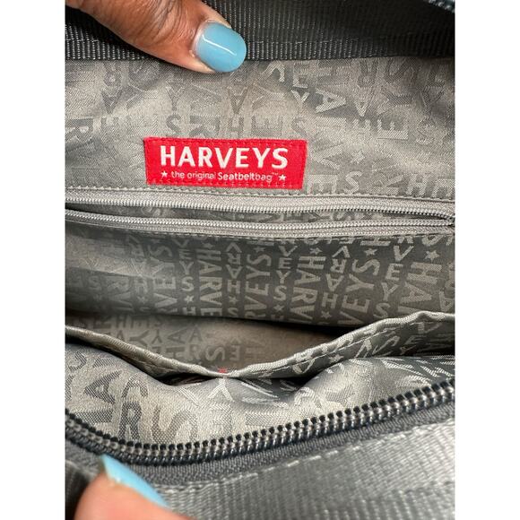Harveys Seatbelt Bag Gray Zipper Closure Double Strap Boxy Tote Shoulder Bag - Picture 5 of 9